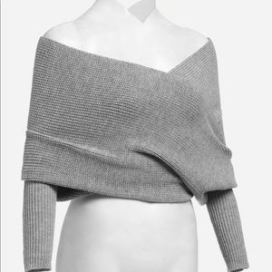 Sweaters - Off the Shoulder Wrap Sweater Sweaters - Off the Shoulder Wrap Sweater